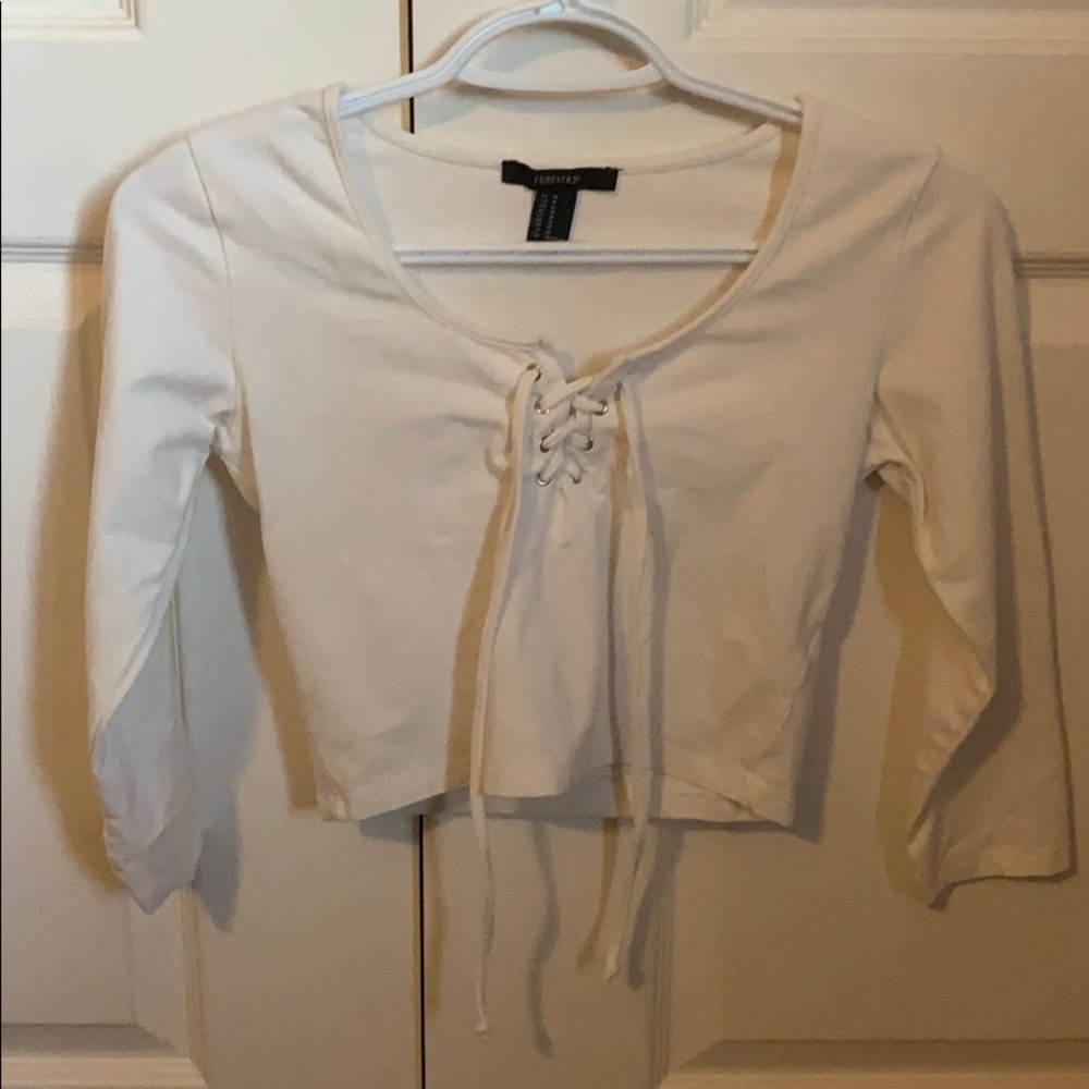 ⚡️ 3 for 30 ⚡️ Forever 21 Lace Up Crop Top